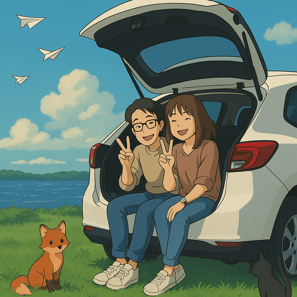 藍天、草地與北海岸，悠閒一下午