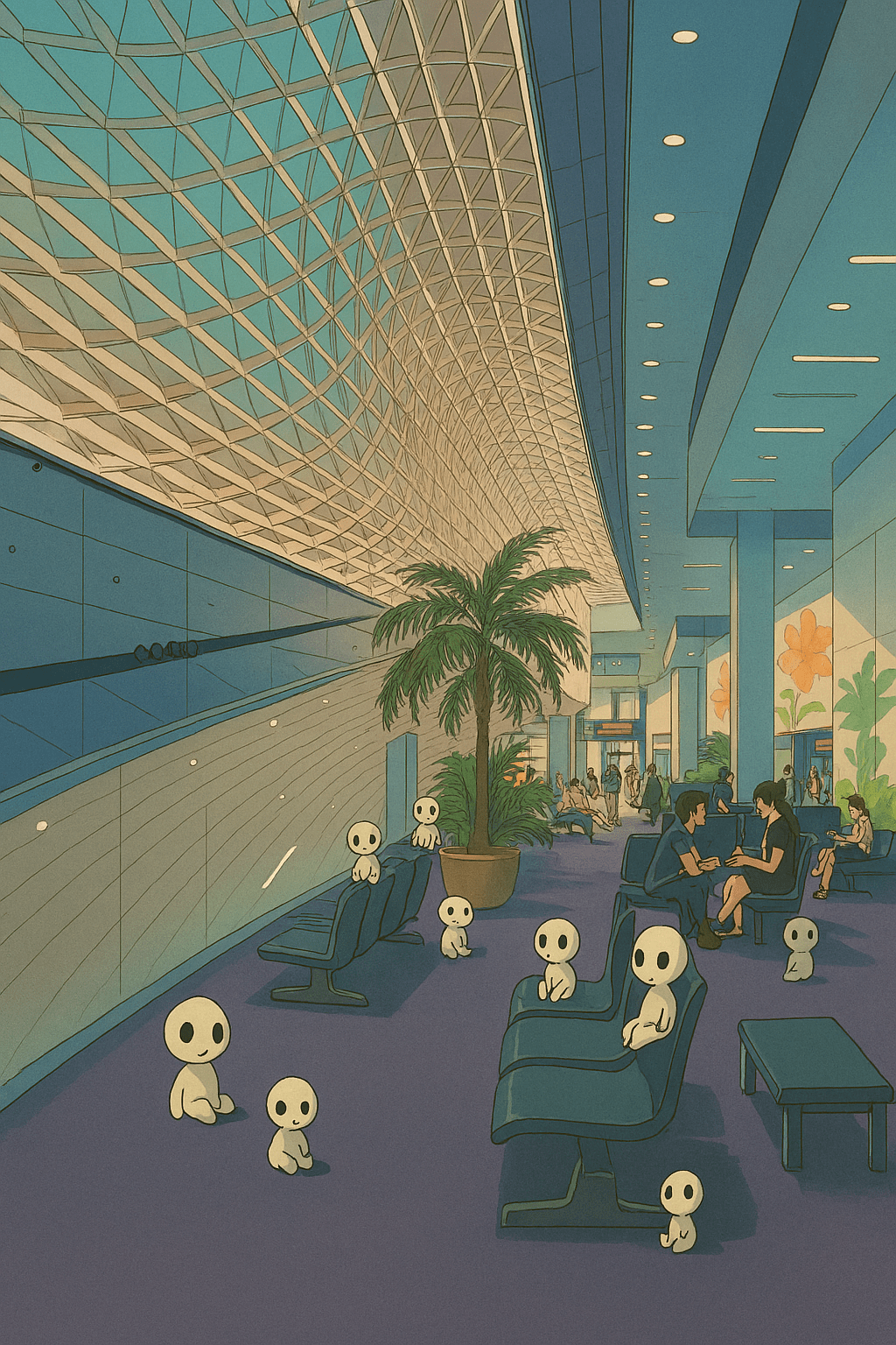 神秘與童話感的機場空間