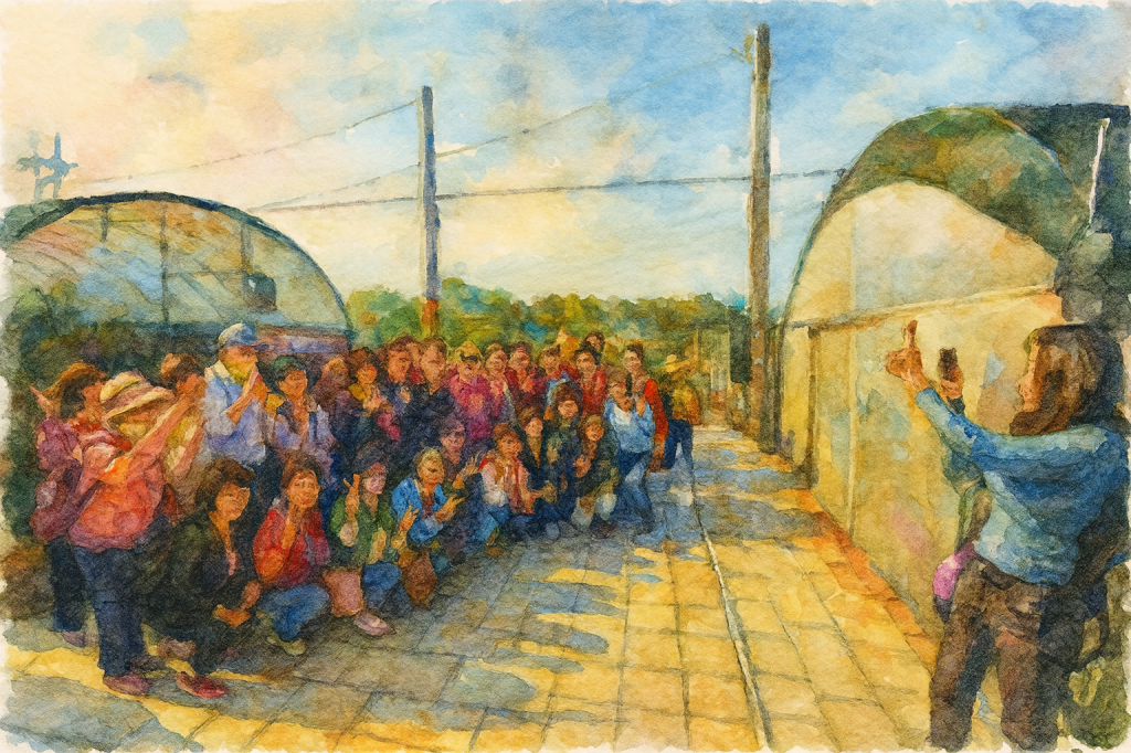 陽光與笑容的咖啡溫室