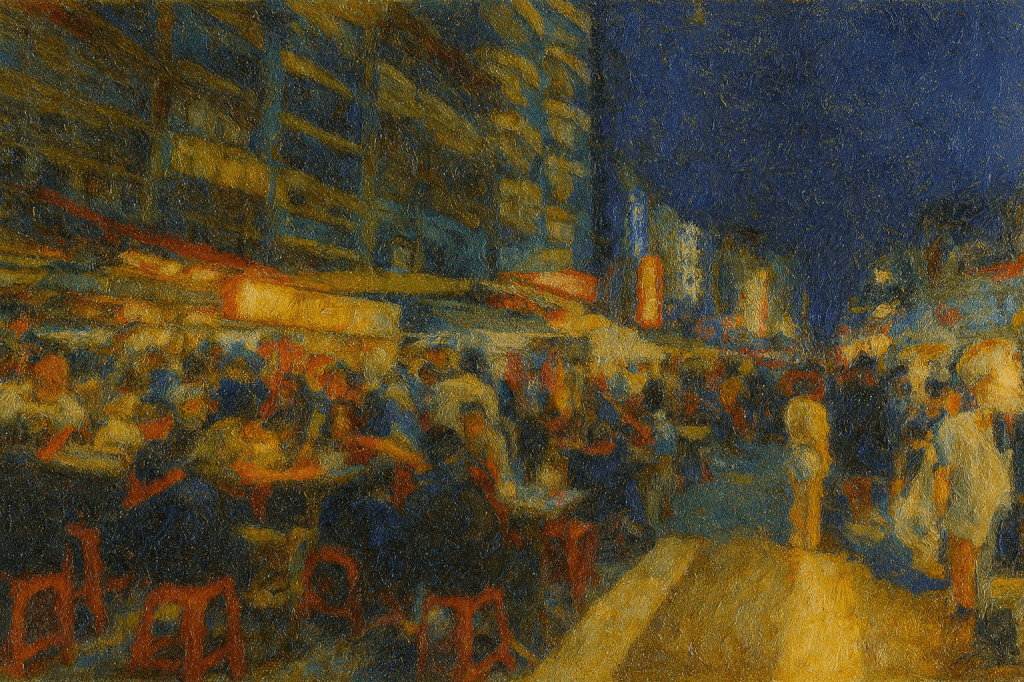 臺灣夜市的熱鬧風情