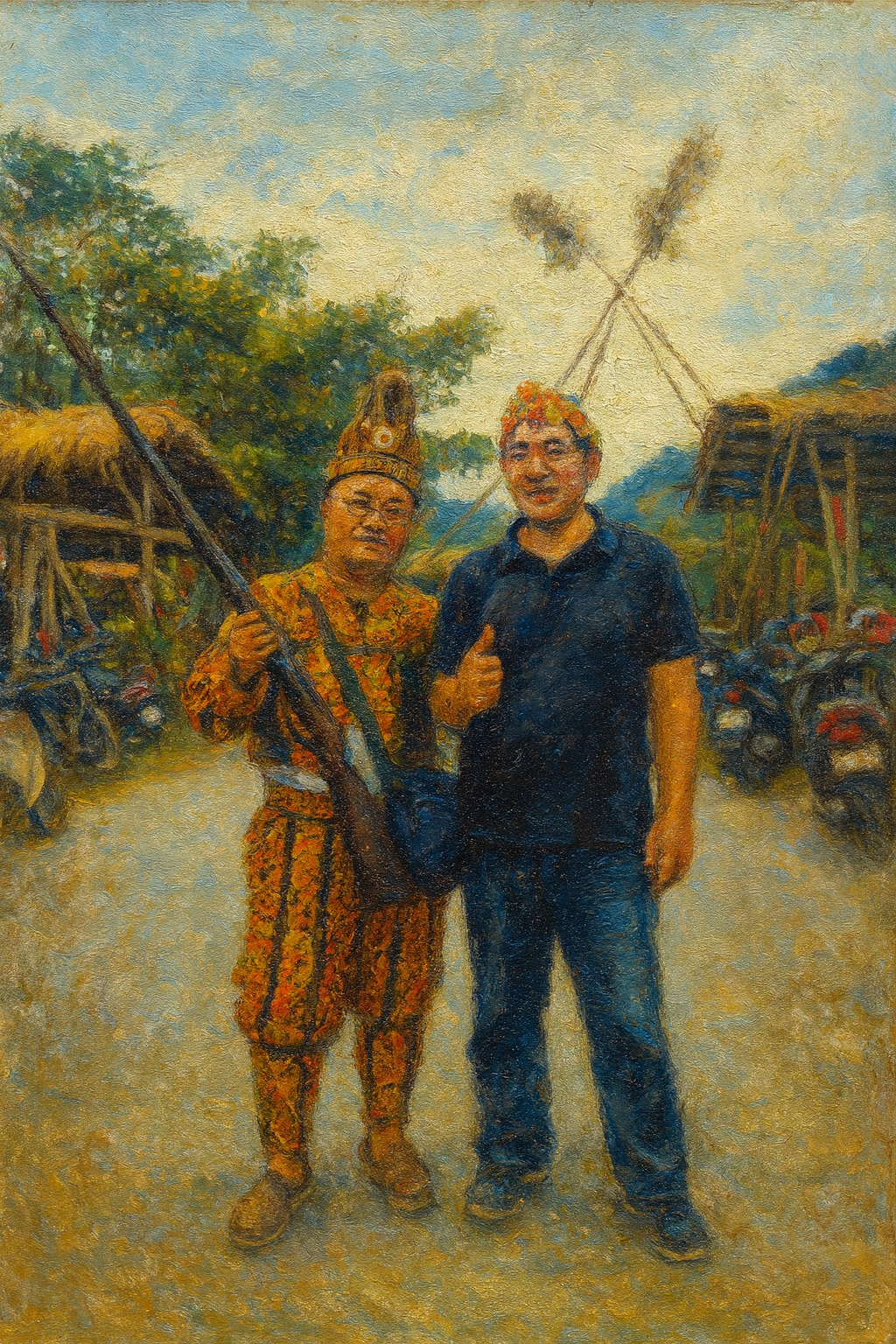 印象派油畫世界裡的小米豐收祭