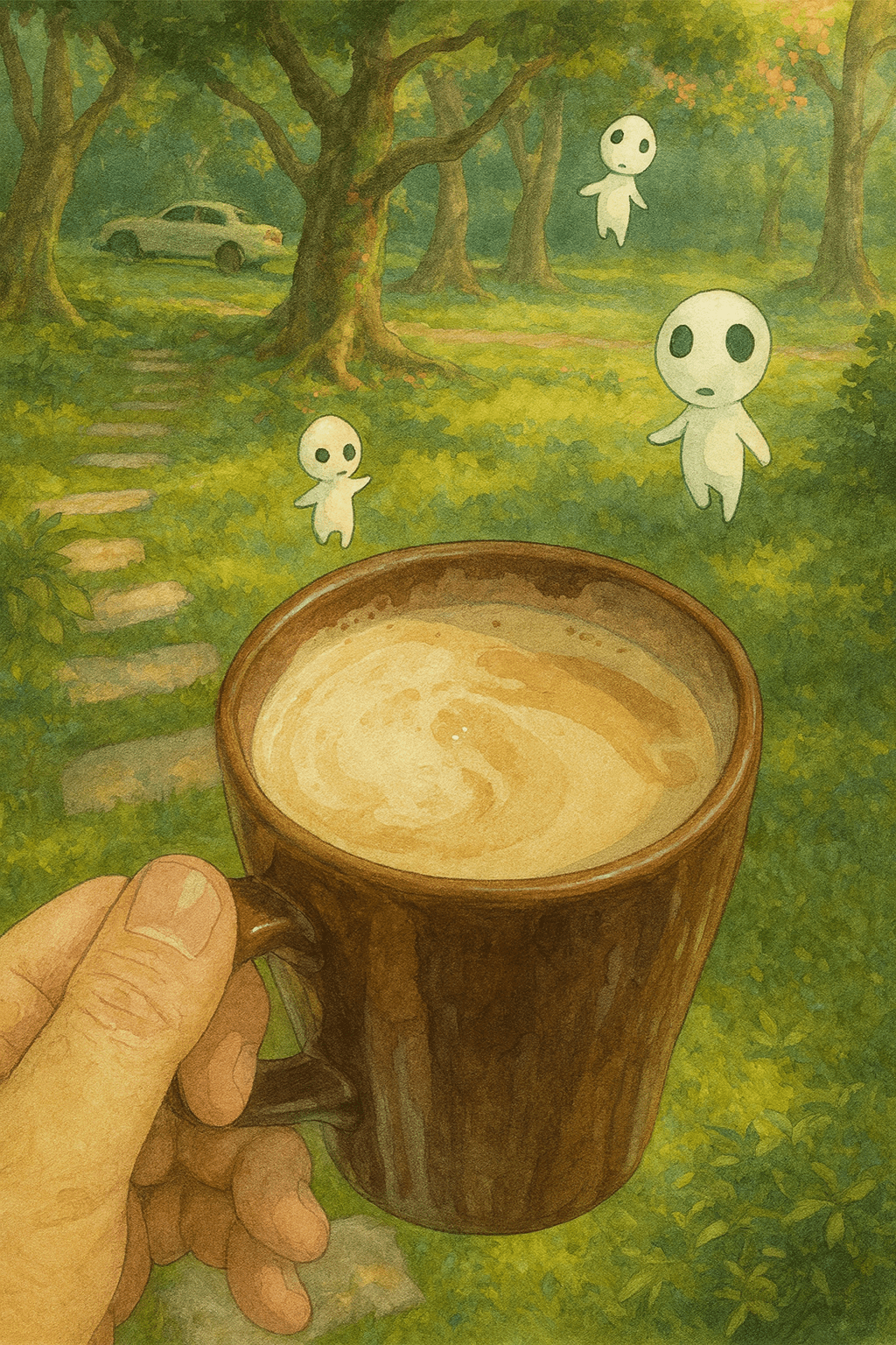 美好的早晨來一杯香醇的咖啡