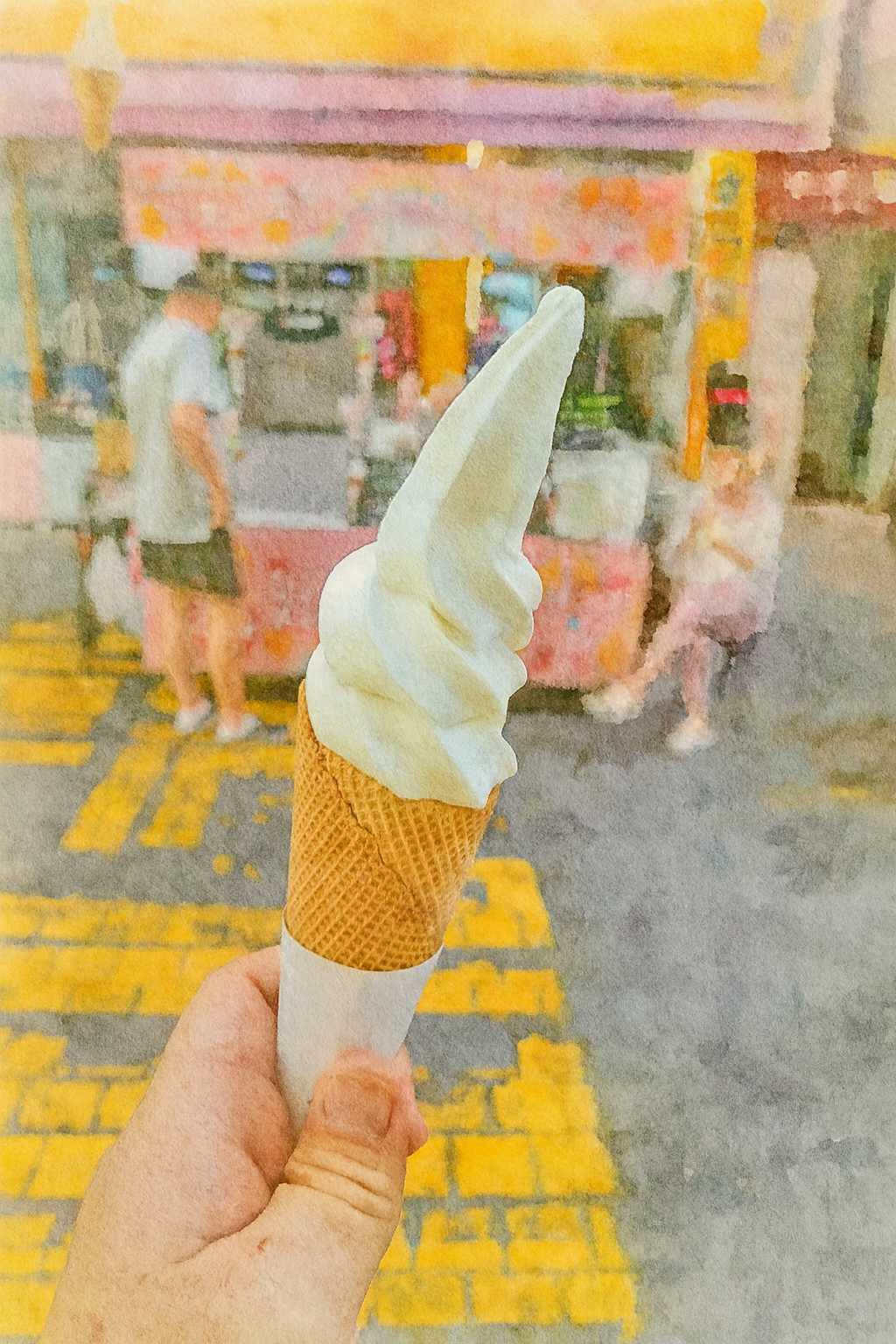 韓國街頭嗑一支冰淇淋